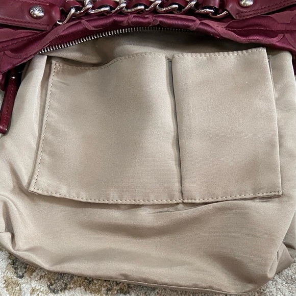 Coach 2011 Burgundy Jacquard with Adjustable
Leather Chain Strap F18862 - Picture 11 of 11